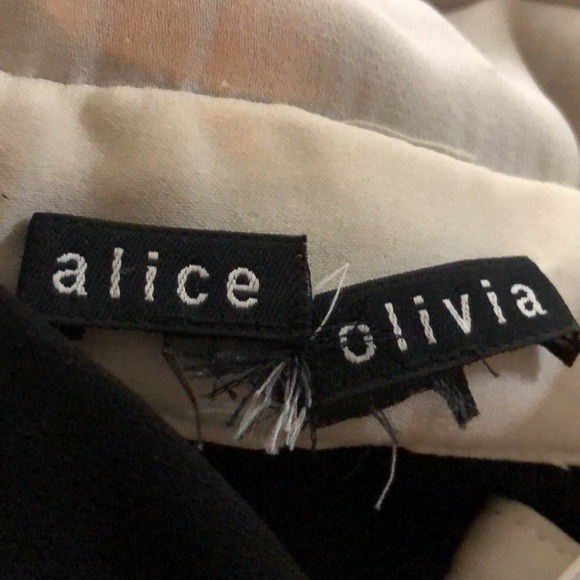 Alice + Olivia Black Colby High-Low Cascade Dress no size ap 15 1/2” lis… - Picture 12 of 12